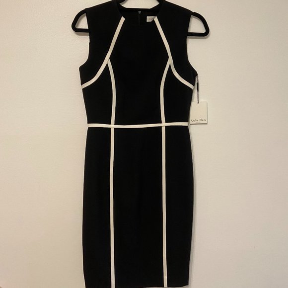 NWT Calvin Klein Business Black Dress Sheath - Picture 2 of 7